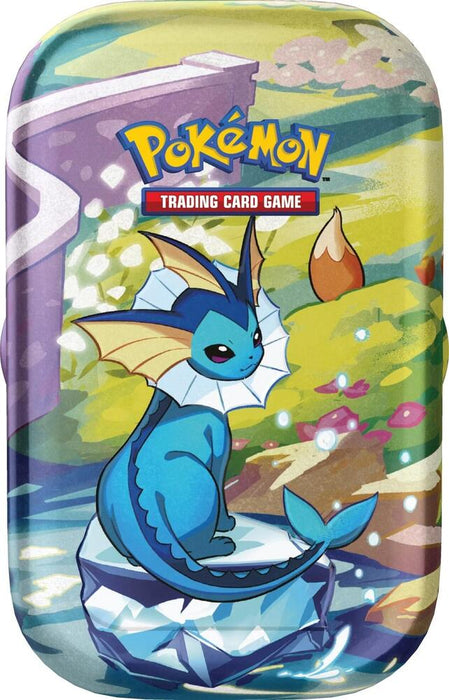 Pokemon: Scarlet & Violet - Prismatic Evolutions Mini Tin - Vaporeon - for just $20! 