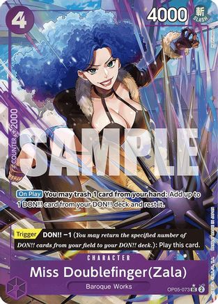 Miss Doublefinger(Zala) (Full Art) (OP05-073) - Premium Booster -The Best- Foil - for just $6.35! 