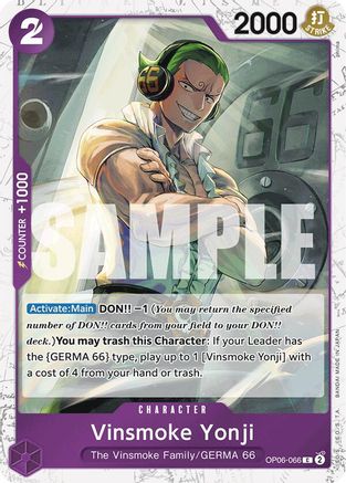 Vinsmoke Yonji (OP06-066) (Jolly Roger Foil) (OP06-066) - Premium Booster -The Best- Foil - for just $0.10! 
