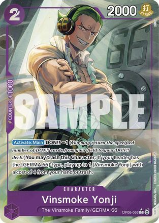 Vinsmoke Yonji (OP06-066) (Full Art) (OP06-066) - Premium Booster -The Best- Foil - for just $2.60! 