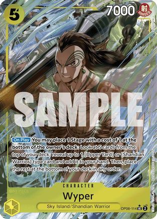 Wyper (Full Art) (OP06-114) - Premium Booster -The Best- Foil - for just $4.05! 