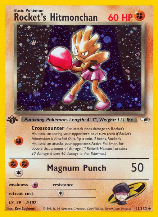 Rocket's Hitmonchan (11/132) [Gym Heroes 1st Edition] - for just $52.65! 