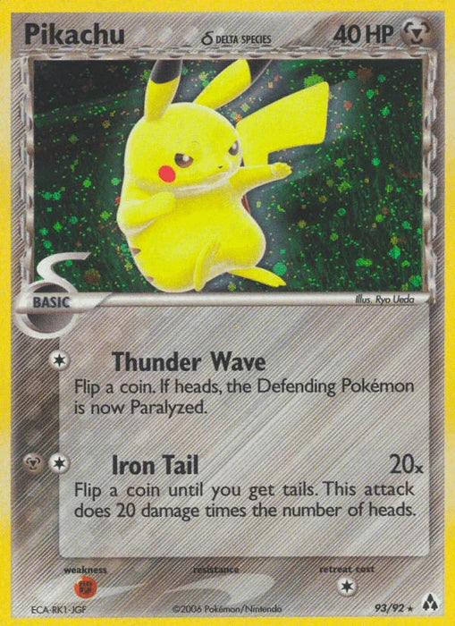Pikachu (93/92) (Delta Species) [EX: Legend Maker] - for just $79.25! 