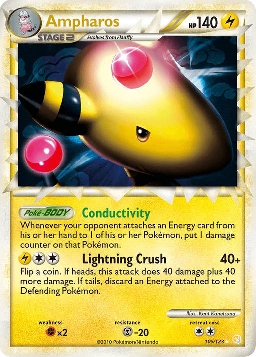 Ampharos (105/123) [HeartGold & SoulSilver: Base Set] - for just $24.65! 