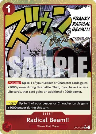 Radical Beam!! (Textured Foil) (OP01-029) - Premium Booster -The Best- Foil - for just $1.40! 