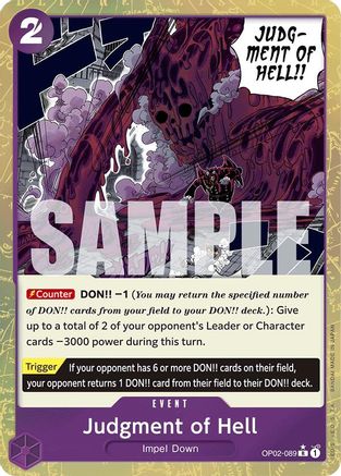 Judgment of Hell (Textured Foil) (OP02-089) - Premium Booster -The Best- Foil - for just $2.50! 