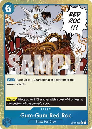 Gum-Gum Red Roc (Textured Foil) (OP04-056) - Premium Booster -The Best- Foil - for just $3.67! 
