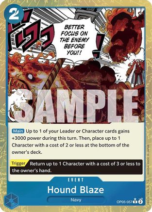 Hound Blaze (Textured Foil) (OP05-057) - Premium Booster -The Best- Foil - for just $2.85! 