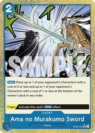 Ama no Murakumo Sword (Textured Foil) (OP06-056) - Premium Booster -The Best- Foil - for just $1.90! 