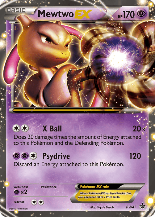 Mewtwo EX (BW45) [Black & White: Black Star Promos] - for just $5.90! 