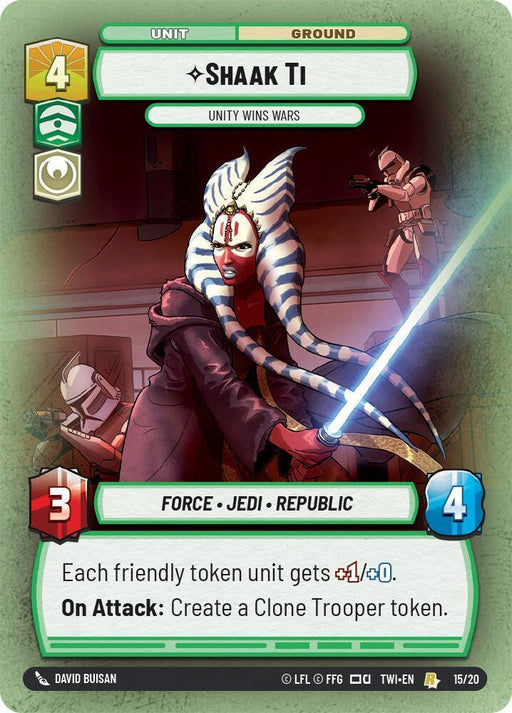 Shaak Ti - Unity Wins Wars (15/20) [Twilight of the Republic: Weekly Play] - for just $0.20! 