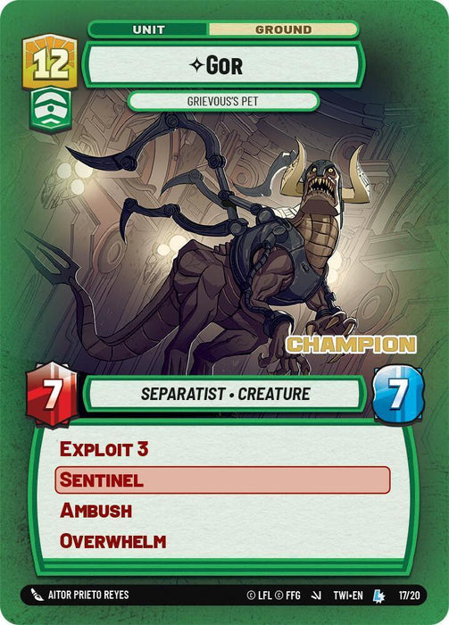 Gor - Grievous's Pet (Champion) (17/20) [Store Showdown Promos] - for just $3.10! 