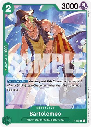 Bartolomeo (P-029) (Reprint) (P-029) - Premium Booster -The Best- - for just $0.05! 