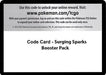 Code Card Surging Sparks Booster Pack  - SV08 Surging Sparks - for just $0.03! 