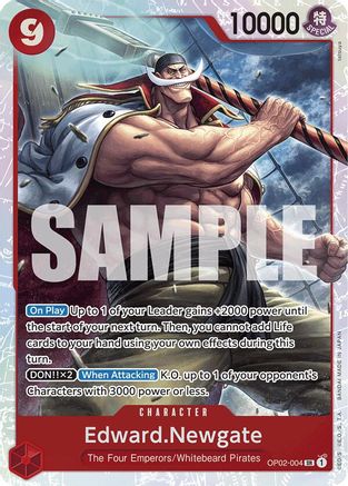 Edward.Newgate (Reprint) (OP02-004) - Premium Booster -The Best- Foil - for just $0.30! 