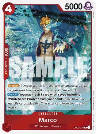 Marco (Reprint) (OP02-018) - Premium Booster -The Best- Foil - for just $0.08! 