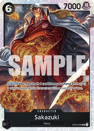Sakazuki (Reprint) (OP02-099) - Premium Booster -The Best- Foil - for just $0.13! 