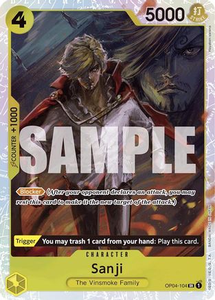 Sanji (Reprint) (OP04-104) - Premium Booster -The Best- Foil - for just $0.18! 