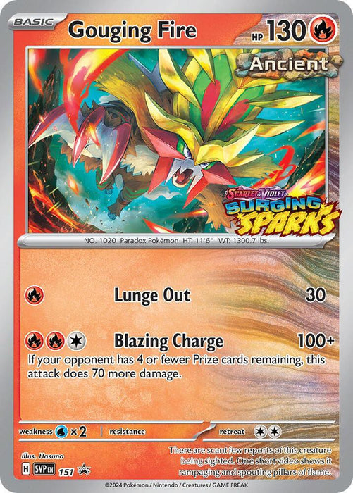 Gouging Fire (151) [Scarlet & Violet: Black Star Promos] - for just $2.25! 