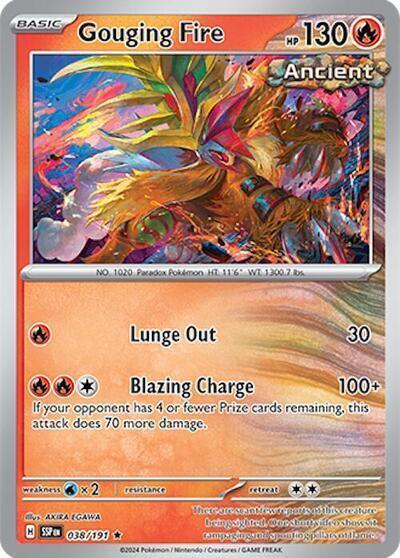 Gouging Fire (038/191) (Deck Exclusives) [Scarlet & Violet: Surging Sparks] - for just $0.10! 
