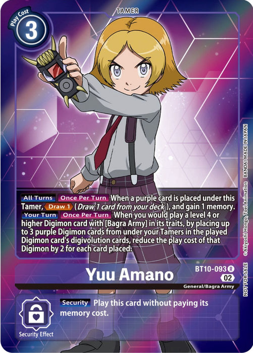 Yuu Amano [BT10-093] (Box Topper) [Xros Encounter] - Just $0.20! Shop now at Retro Gaming of Denver