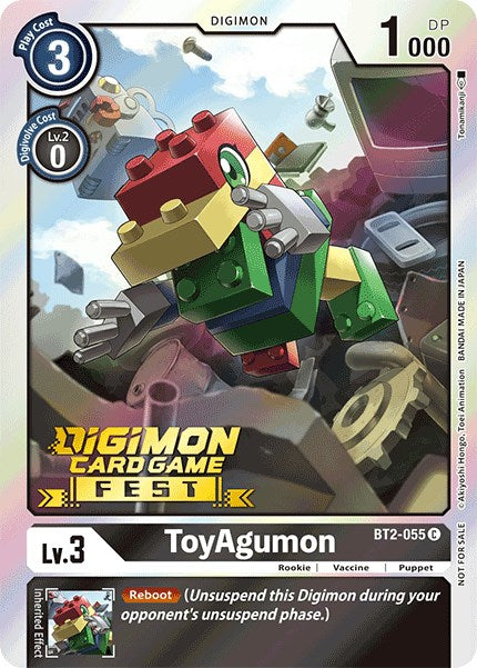 ToyAgumon [BT2-055] (Digimon Card Game Fest 2022) [Release Special Booster Promos] - Just $0.09! Shop now at Retro Gaming of Denver