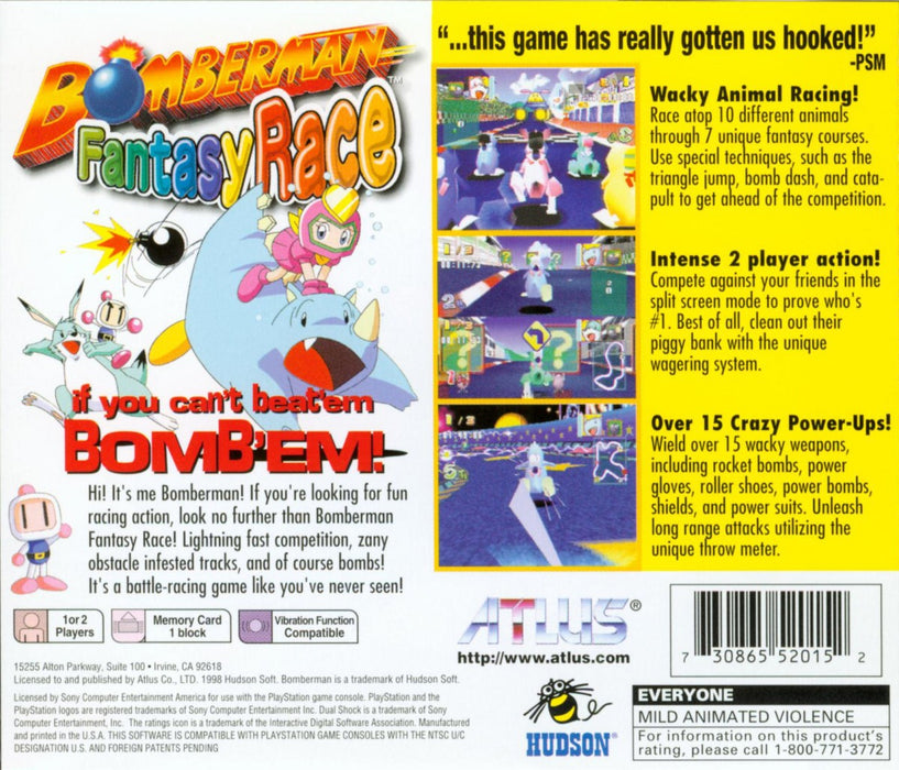 Bomberman: Fantasy Race – PlayStation 1 (PS1) - for just $0! 
