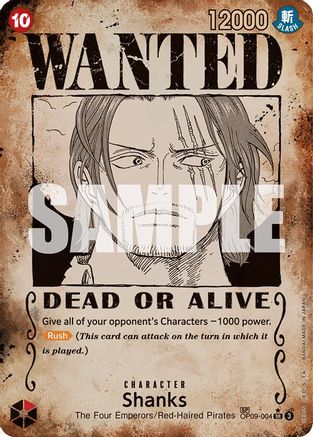 Shanks (004) (Wanted Poster) (OP09-004) - Emperors in the New World Foil - for just $115.33! 