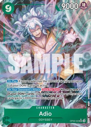 Adio (Parallel) (OP09-023) - Emperors in the New World Foil - for just $0.63! 