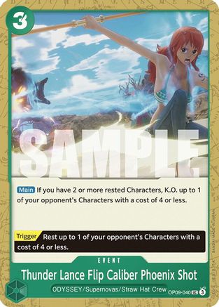 Thunder Lance Flip Caliber Phoenix Shot (OP09-040) - Emperors in the New World - for just $0.08! 