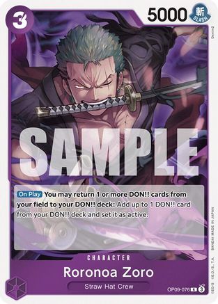 Roronoa Zoro (076) (OP09-076) - Emperors in the New World Foil - for just $0.10! 