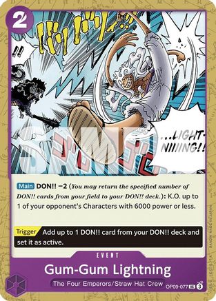 Gum-Gum Lightning (OP09-077) - Emperors in the New World - for just $0.08! 