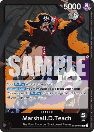 Marshall.D.Teach (081) (OP09-081) - Emperors in the New World - for just $0.08! 