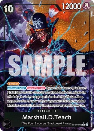 Marshall.D.Teach (093) (Alternate Art) (OP09-093) - Emperors in the New World Foil - for just $17.18! 