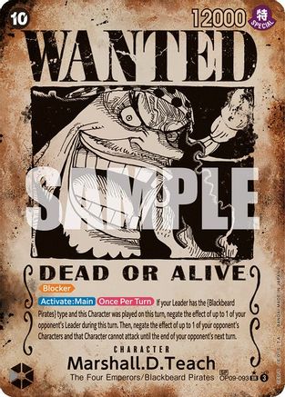 Marshall.D.Teach (093) (Wanted Poster) (OP09-093) - Emperors in the New World Foil - for just $102.33! 