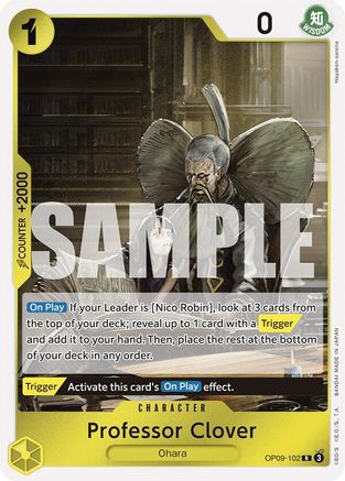 Professor Clover (OP09-102) - Emperors in the New World Foil - for just $0.08! 