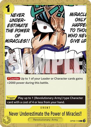 Never Underestimate the Power of Miracles!! (OP09-116) - Emperors in the New World - for just $0.04! 