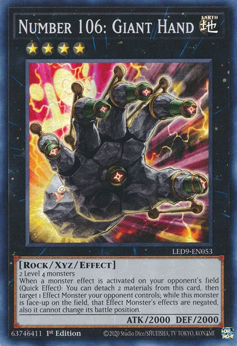 Number 106: Giant Hand [LED9-EN053] Super Rare - for just $0.15! 