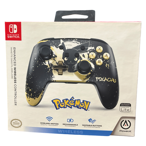 Pokemon Pikachu Black Gold - PowerA Enhanced Wireless Controller for Nintendo Switch - for just $39.99! 