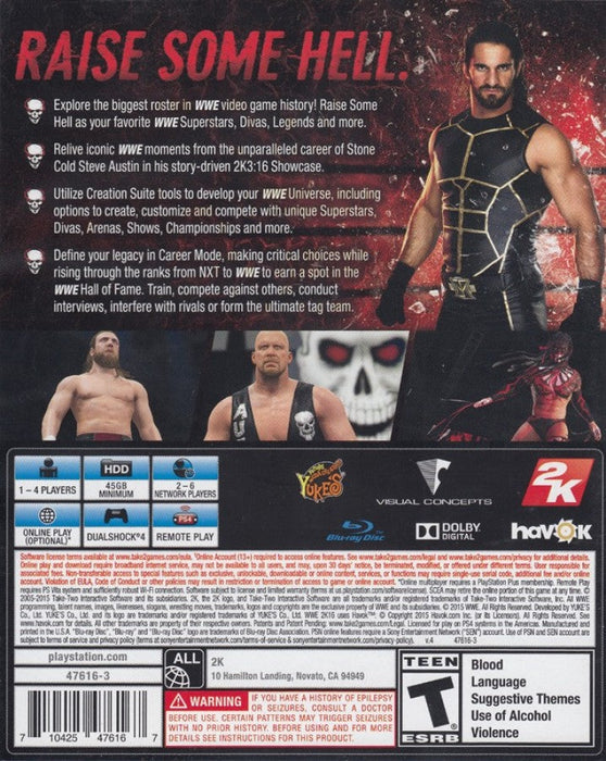 WWE 2K16 – PlayStation 4 (PS4) - for just $14.99! 