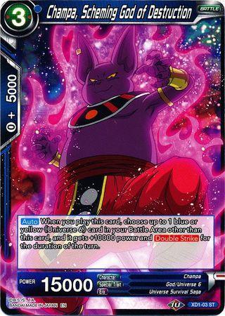 Champa, Scheming God of Destruction (XD1-03) [Assault of the Saiyans] - for just $0.10! 
