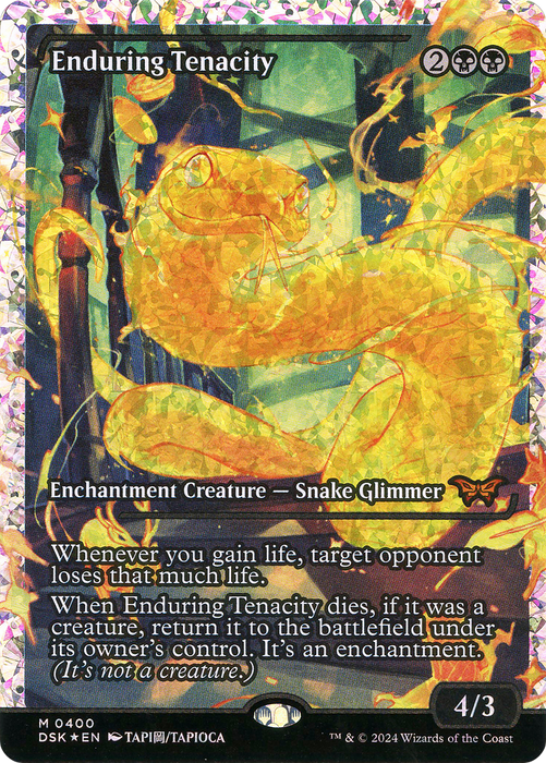 Enduring Tenacity (DSK-400) - Duskmourn: House of Horror: (Showcase) Foil - for just $42.56! 