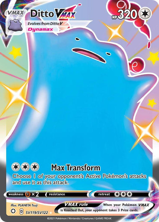 Ditto VMAX (SV119/SV122) [Sword & Shield: Shining Fates] - for just $6.50! 