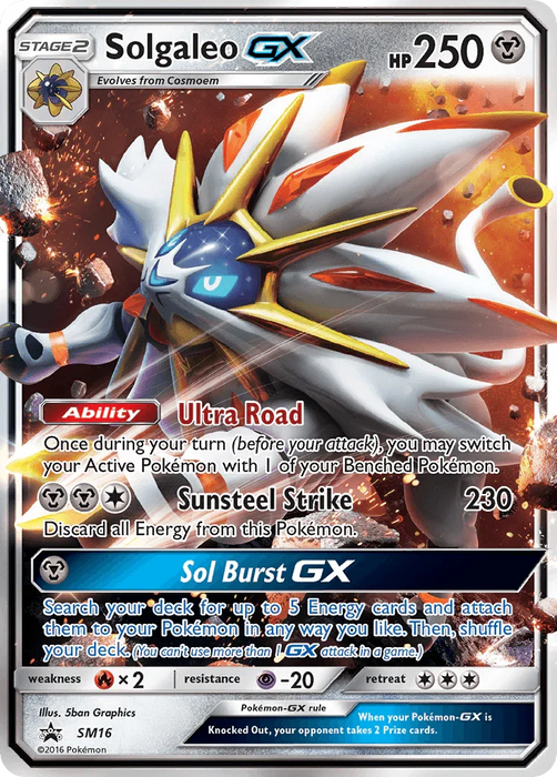 Solgaleo GX (SM16) [Sun & Moon: Black Star Promos] - for just $0.95! 