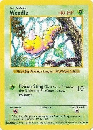 Weedle (69/102) [Base Set Shadowless Unlimited] - for just $1.45! 