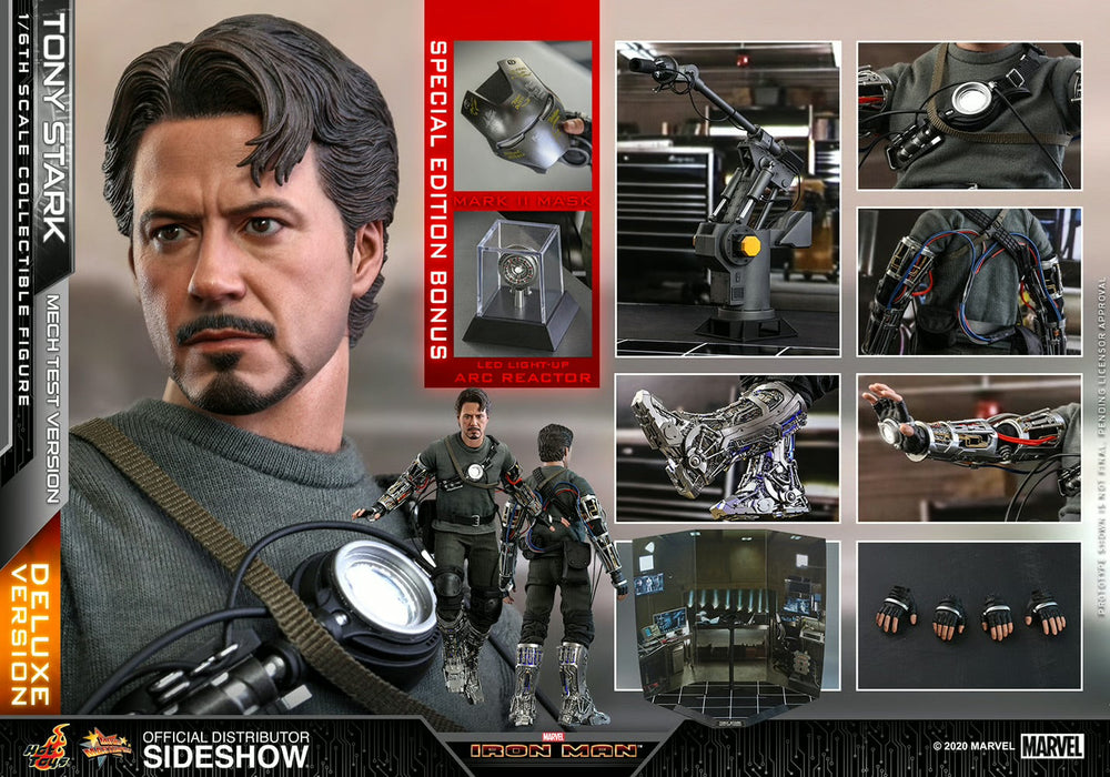 Tony Stark (Mech Test Version 2.0) Deluxe MMS582 Marvel Sixth Scale Figure by Hot Toys - for just $350! 