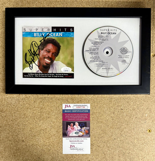 Billy Ocean Framed & Signed AUTOGRAPHED Super Hits 2008 CD Booklet With JSA COA - for just $130! 