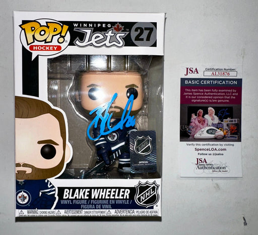 Blake Wheeler Signed NHL Winnipeg Jets Funko Pop! #27 With Exclusive JSA COA - for just $135! 