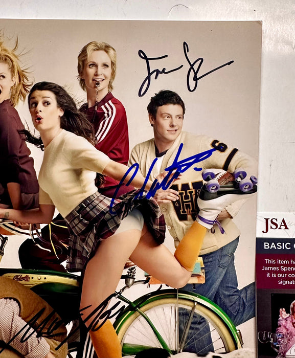 Cory Monteith, Matthew Morrison & Jane Lynch Signed Glee 8x10 Photo With JSA COA - for just $250! 