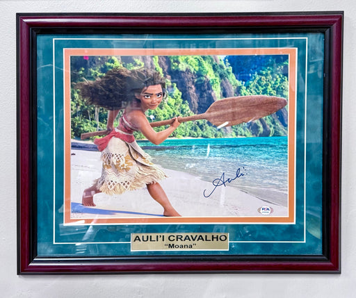 Auli'i Cravalho Signed & Custom Framed Disney Moana 11x14 Photo With JSA COA - for just $400! 
